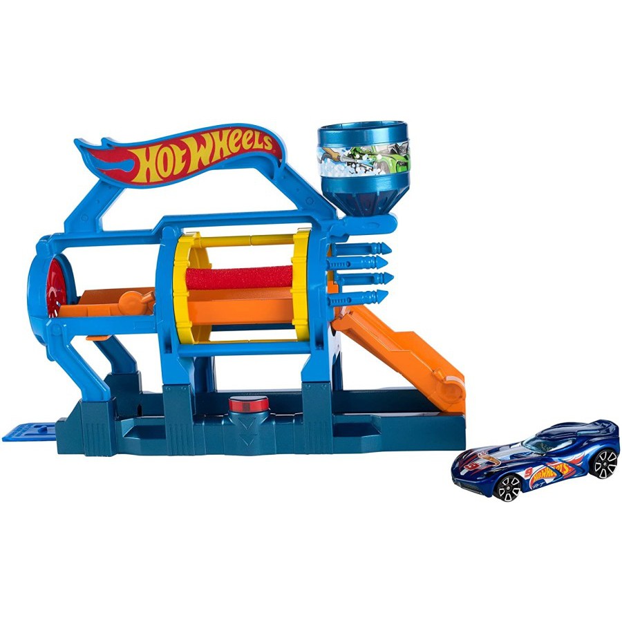 Hot Wheels TURBO JET CAR WASH Hotwheels City Track Builder Diecast