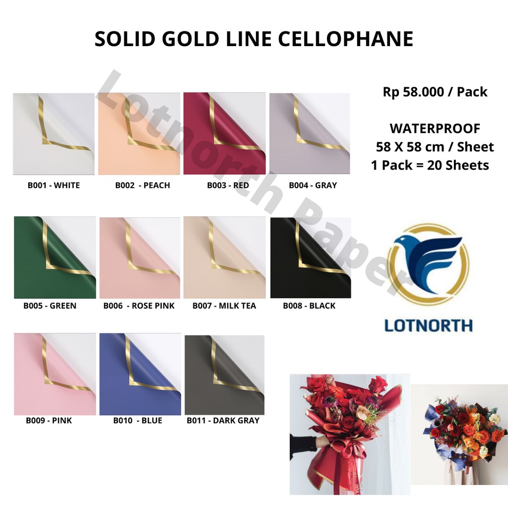 

SOLID GOLD LINE CELLOPHANE | CELLOPHANE LIST GOLD SOLID