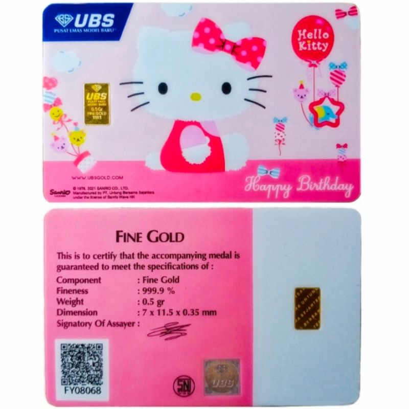 UBS Gift Series 0.5 gr Fine Gold 999.9 %