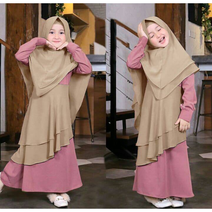 Dress Kissi - Pakaian Anak - Gamis Muslim Anak Perempuan