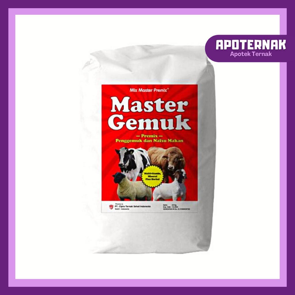 MASTER GEMUK 1 KG | Premix Penggemuk &amp; Peningkat Produksi Susu Ternak Sapi Kambing Domba | Apoternak