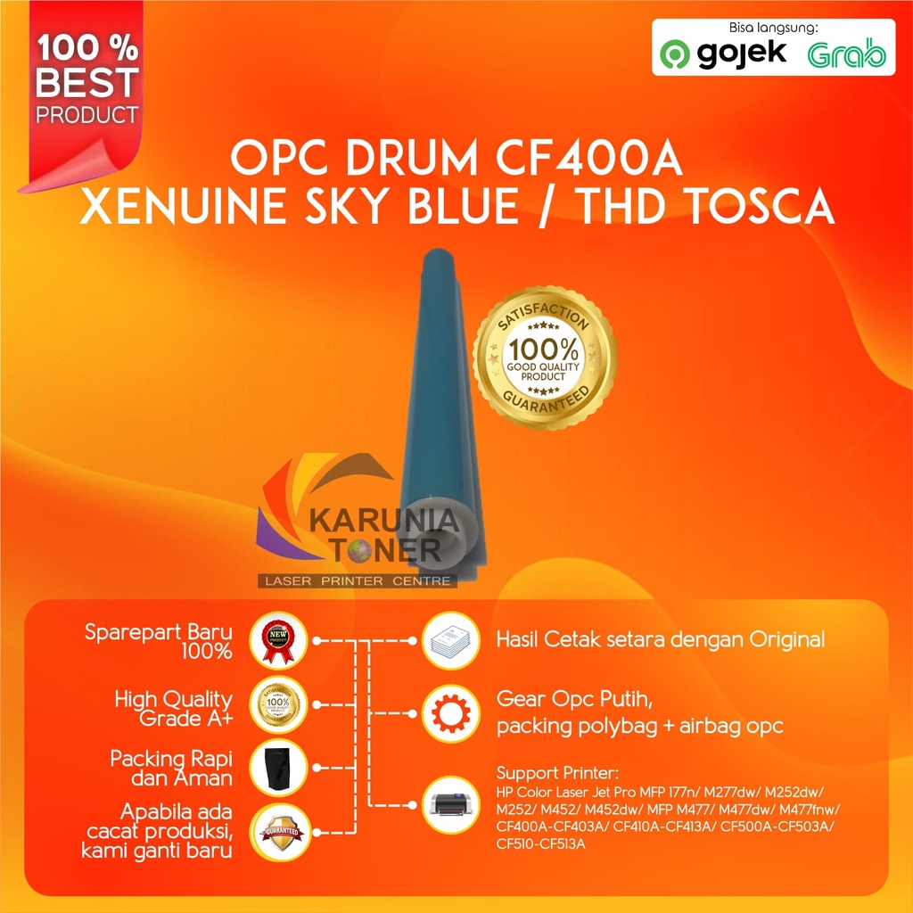 OPC DRUM XENUINE SKY BLUE THD TOSCA CF400A CF401A CF402A CF403A 201A Color Laserjet Pro MFP 177n M252 M252dw M277dw