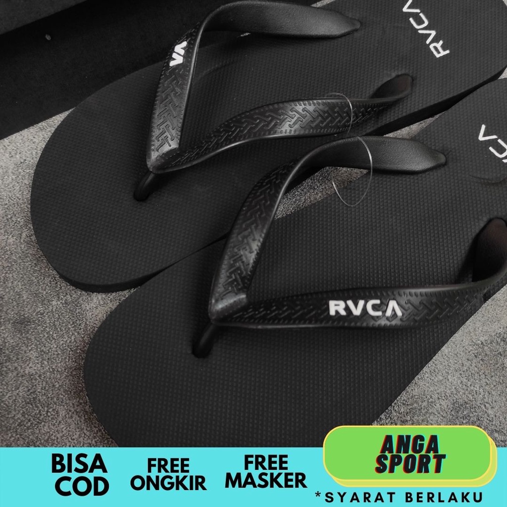 SANDAL PRIA JEPIT RVCA KUALITAS PREMIUM KEREN / SENDAL SANTAI COWOK ABG SANTAI / SENDAL JEPIT DISTRO CASUAL / SANDAL SURFING REMAJA KEKINIAN