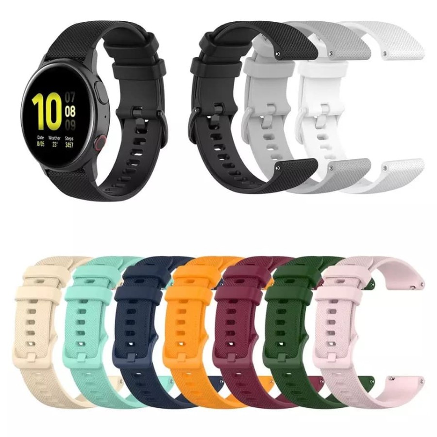 STRAP TALI JAM TANGAN - RUBBER STYLE VENU SILICONE - FOR SAMSUNG GALAXY WATCH ACTIVE 1 2