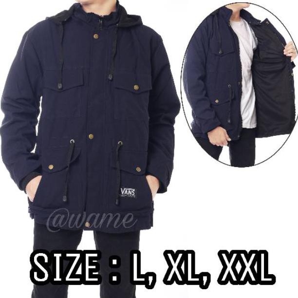 JAKET PARKA WAME PRIA WANITA HITAM WAME POLOS BAPAK ANAK JEANS LEVIS