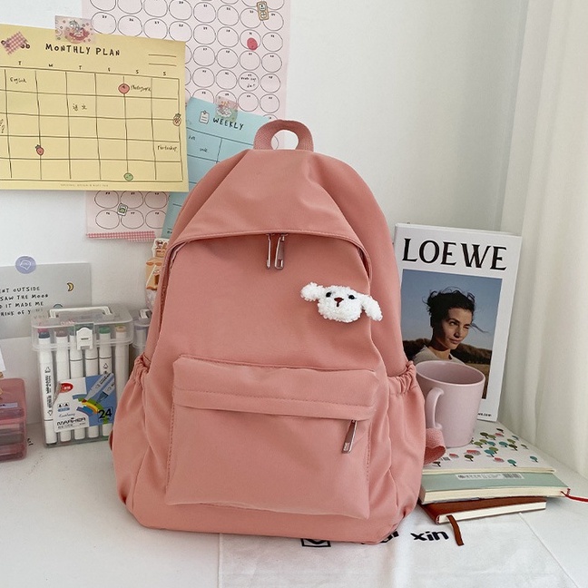 TG172/TAS RANSEL WANITA/BACKPACK/TAS MULTIFUNGSI/WANITA/TAS PUNGGUNG/IMPOR/TAS RANSEL LAPTOP-PINK SALMON