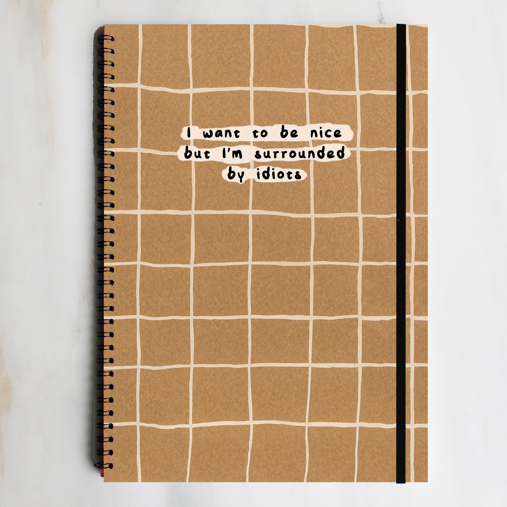 

IDIOTS Quote Relatable Trendy Spiral Notebook Diary Journal Buku Tulis Catatan Sekolah Kuliah