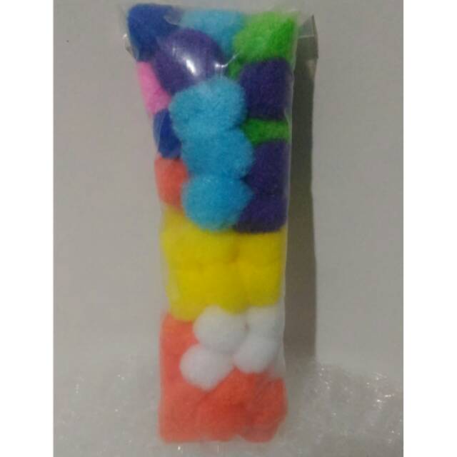 

Pompom paket pom pom warna warni paket kemasan isi 50 pieces