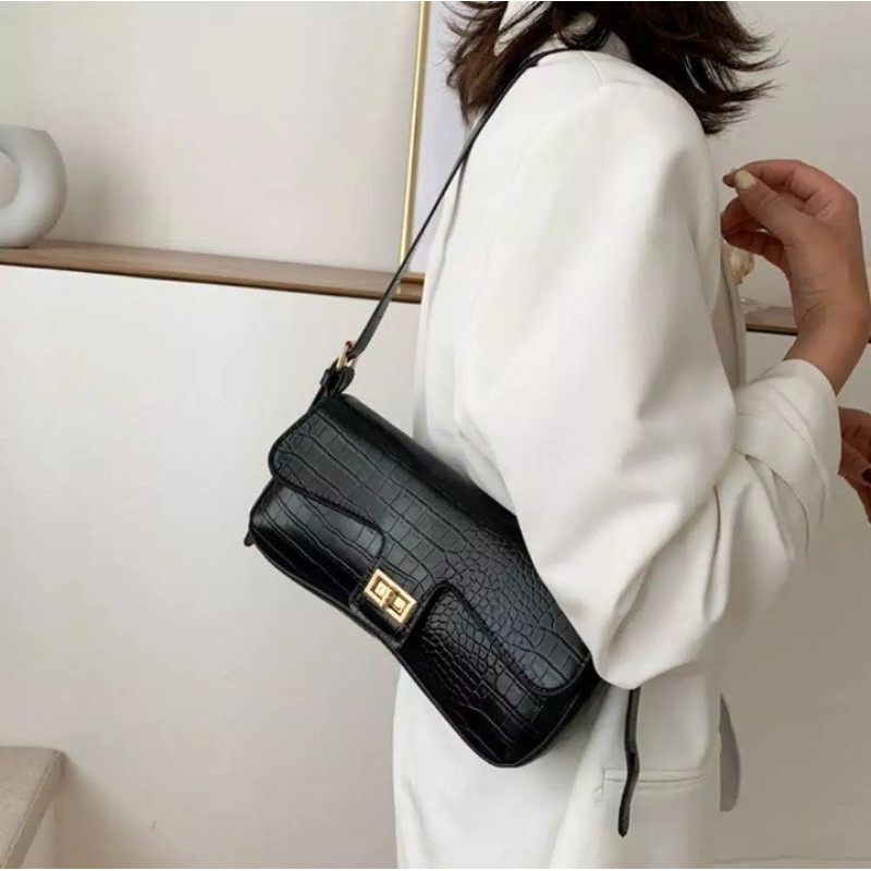 US _  Crocodile Bag Craris Slim / Tas Wanita Korea Slim