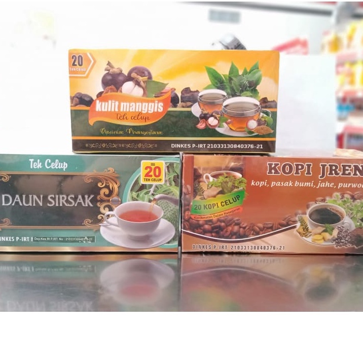 Minuman Herbal Kulit Manggis, Daun Sirsak, Kopi jreng