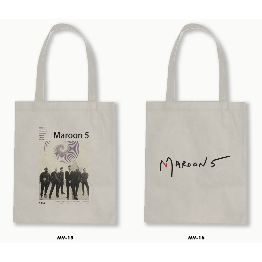 TOTE BAG BLACU - MAROON 5/MAROON FIVE 01