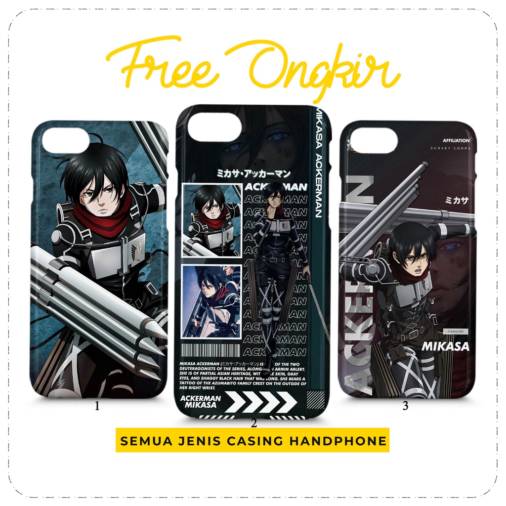 Case iPhone 13 Pro Max 13 Mini Mikasa Ackerman Anime Attack on Titan