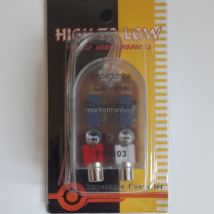 Jual Hi To Low Rca Converter Audio Mobil Bagus