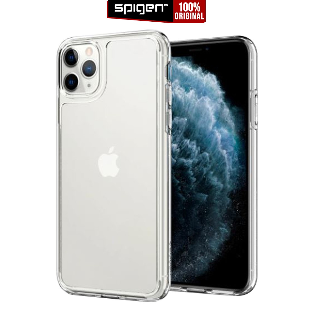 

iPhone 11 Pro Max / 11 Pro / 11 Spigen Quartz Hybrid Tempered Glass Clear Tranparant Casing