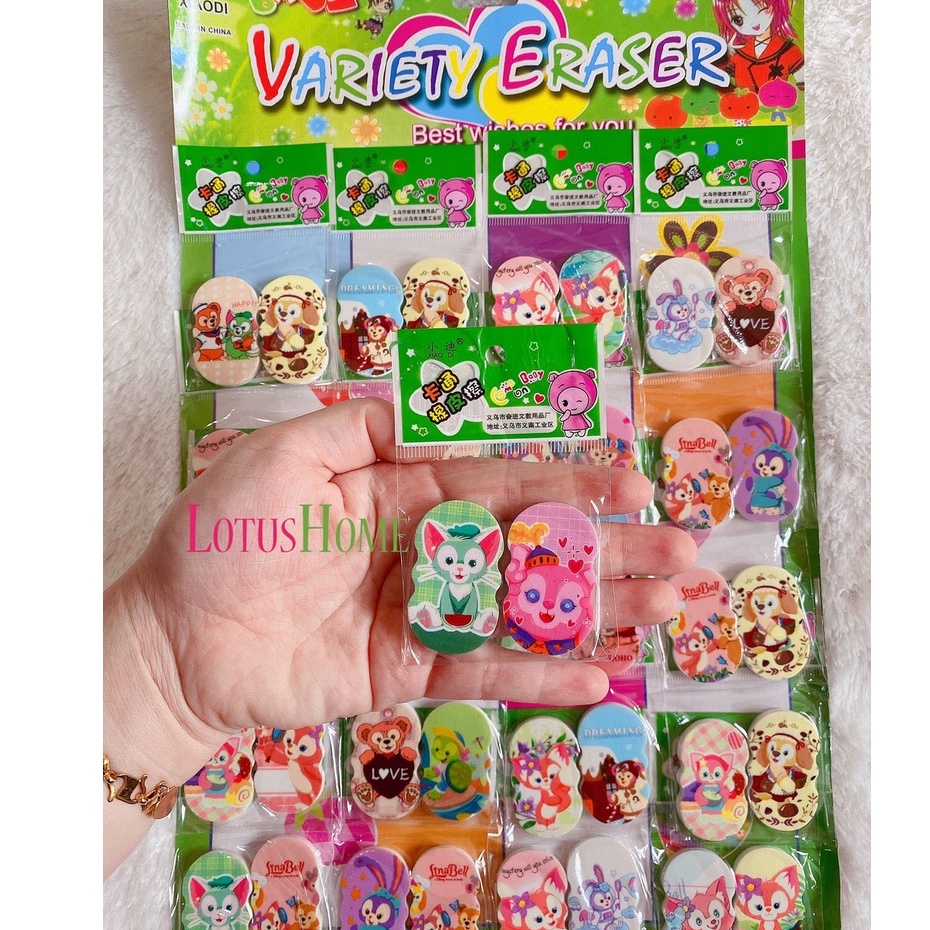 ( 2PCS ) PENGHAPUS PENSIL KARAKTER LUCU / ERASER FANCY MURAH