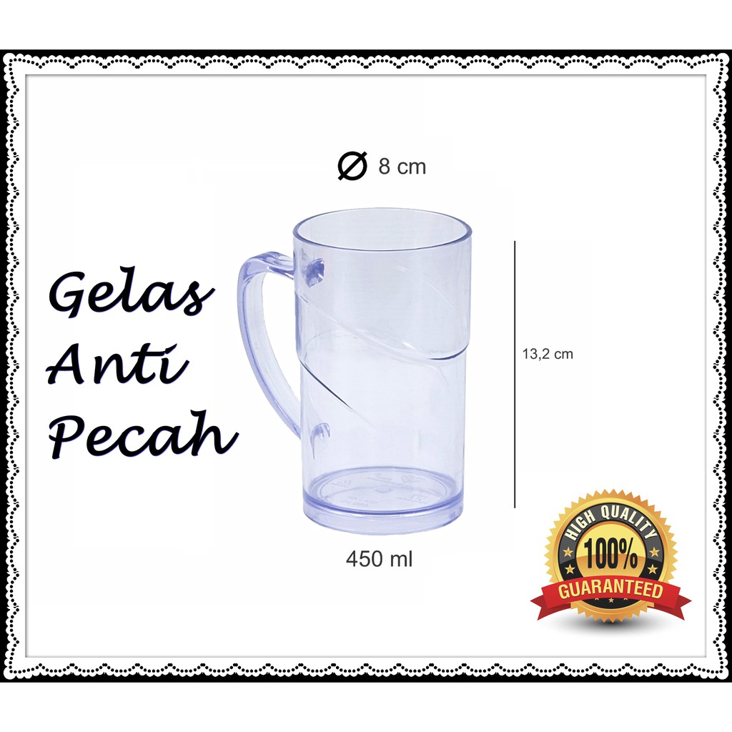 MUG Plastik Anti Pecah 450ml | Gelas Bir Anti Pecah 450ml | Beer Mug | Gelas Cafe