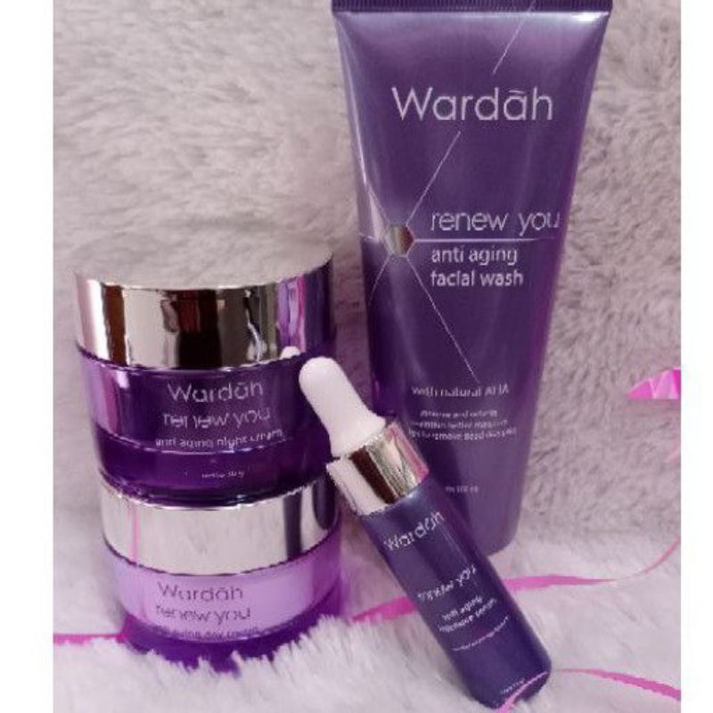Paket Wardah komplit RENEW YOU anti aging paket renuyu paket hemat kosmetik