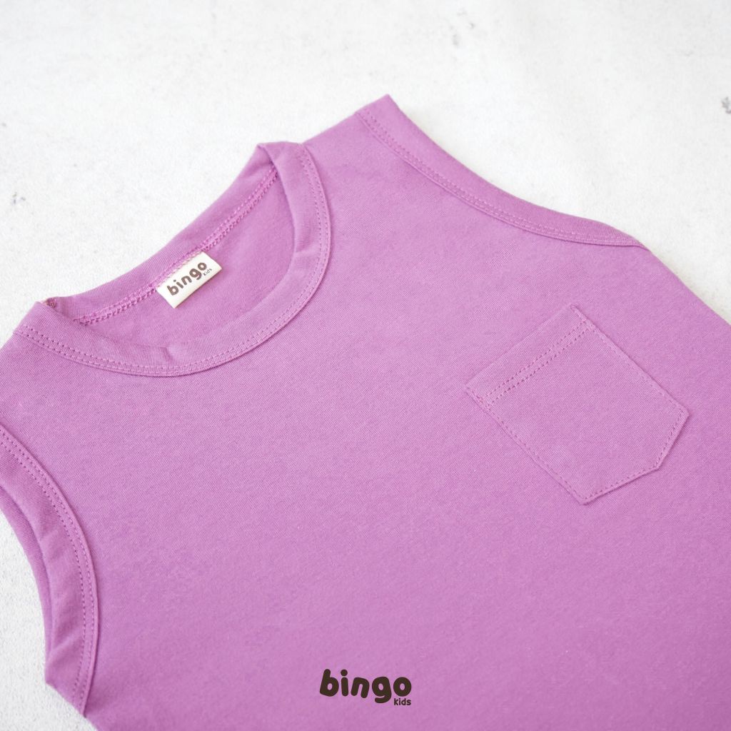 BINGOKIDS | POCKET SLEEVELESS / Kaos Kutung Polos / Singlet Anak Balita 1-5 Tahun        Singlet Polos Anak Laki Perempuan Unisex Bahan Katun Cotton Premium Earth Tone Olive Green Hijau Beige Cream Krem Biru Pink Ungu