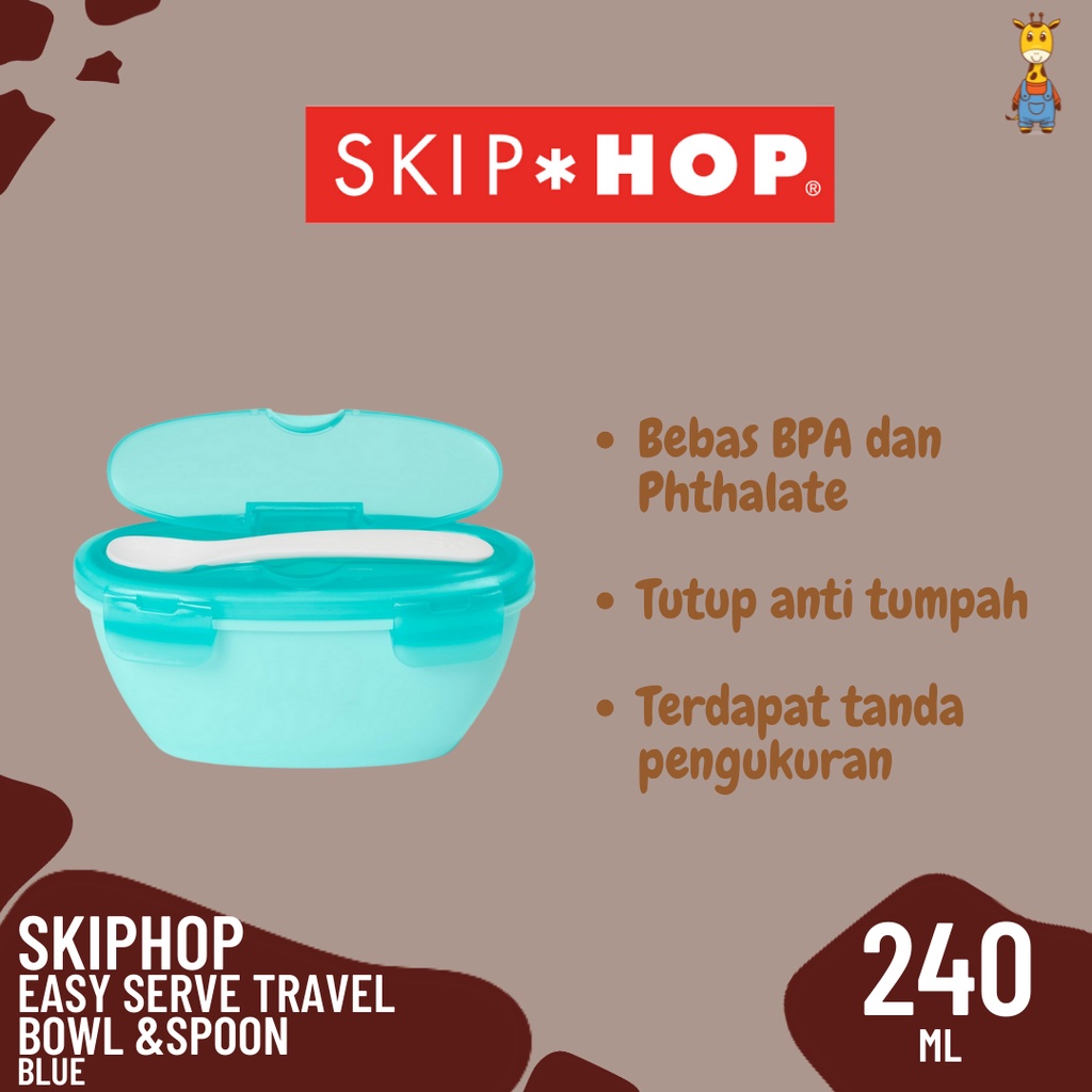 Skiphop Easy Serve Travel Bowl &amp; Spoon