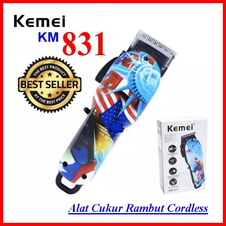 KEMEI KM 830 831 Hair Clipper Cordless Alat Cukur Rambut CAS km830 km831 ORIGINAL