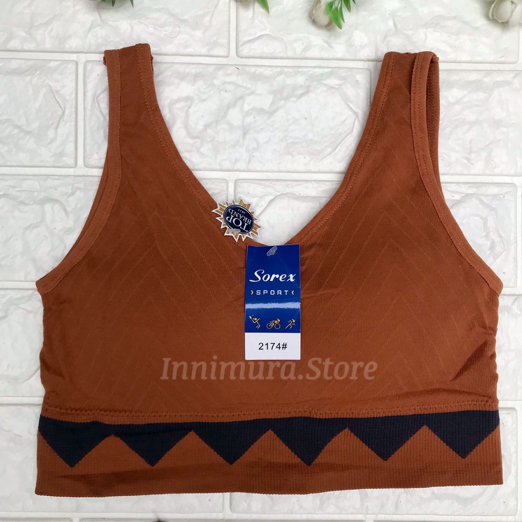 Bra Sport Wanita Sorex Original 2174 Tanpa Kawat