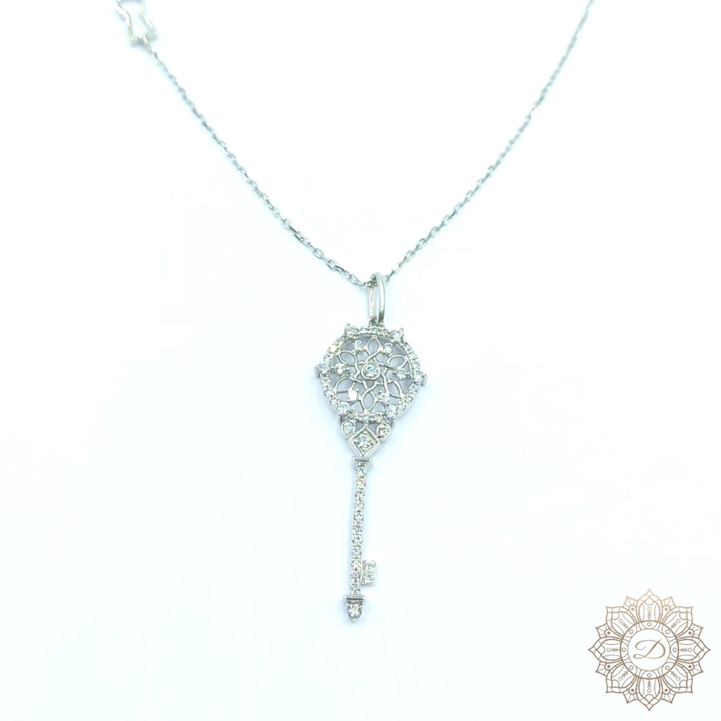 [NEW] Ladies Diamond Necklace (Diamond F VVS 1) - 18K
