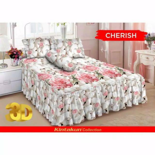 Sprei kintakun dluxe rumbai queen no 2 uk 160x200 leonard