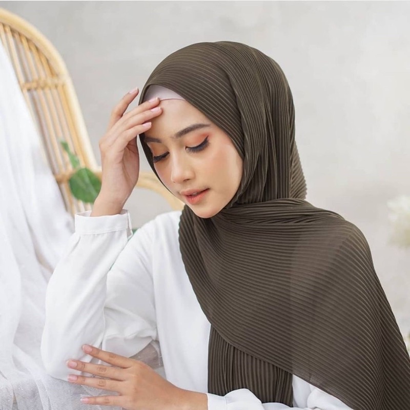 Pashmina Plisket Shawl Pashmina Plisket Diamond Full Tanpa Garis Tengah 180x75-1