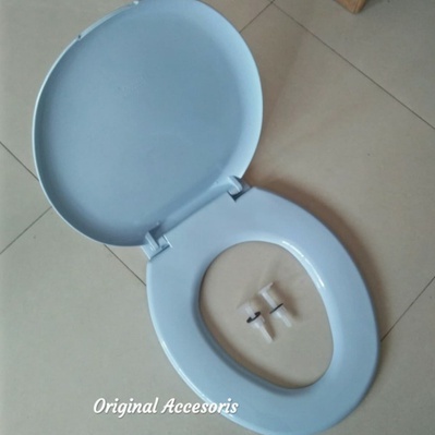 Tutup closet duduk model toto, ina, volk dll universal biru muda