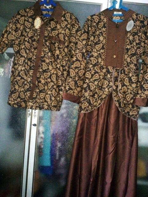 Batik Couple Jumbo Sarimbit Gamis Pasangan Modern Murah 1