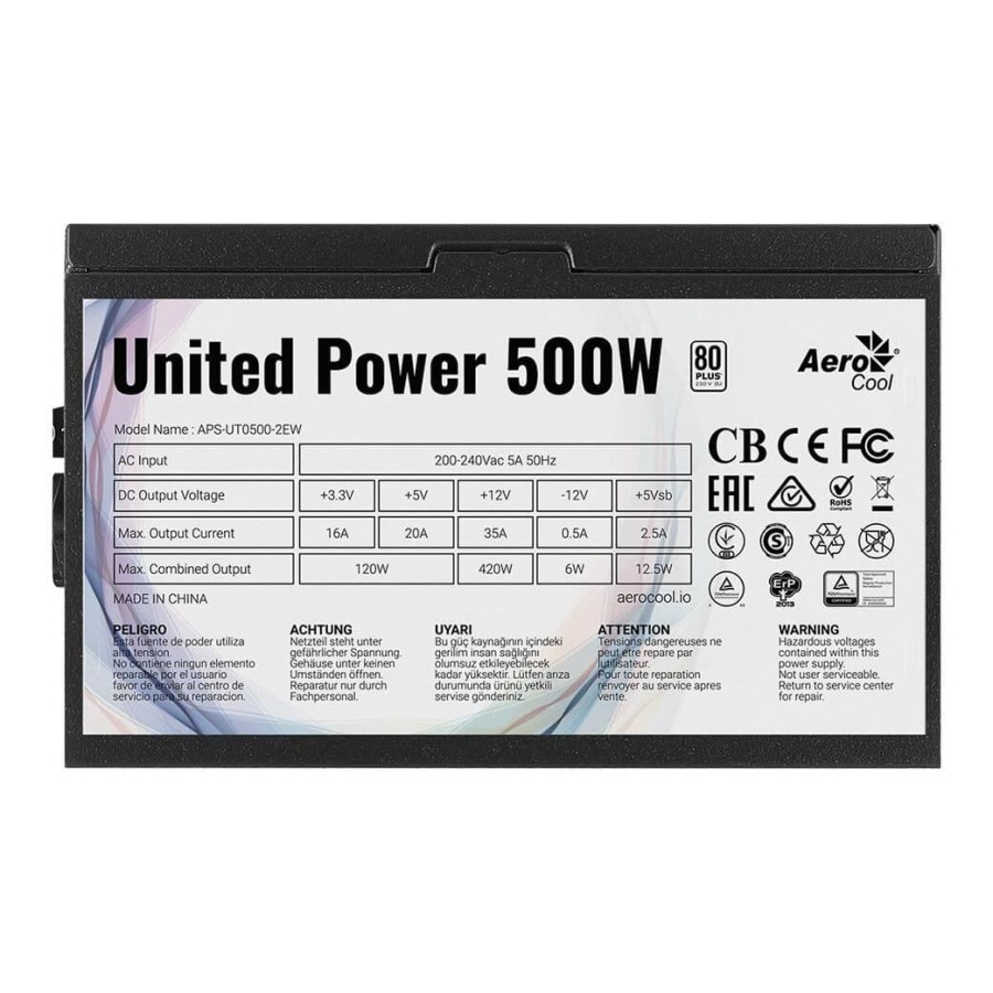 AEROCOOL UNITED POWER 500W 80+ PSU