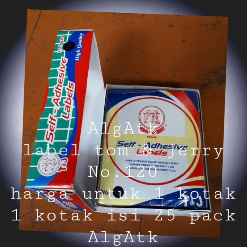 

Label tom&jerry No.120 harga untuk 1 kotak