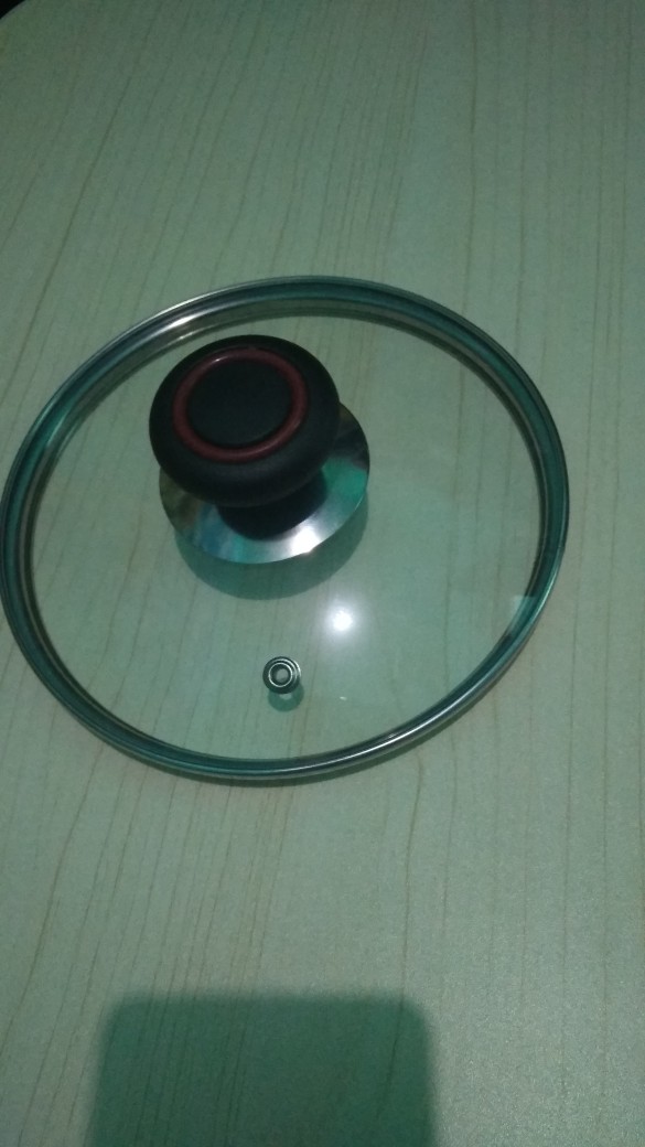 Tutup Panci Kaca Dengan Kaki Diameter +/- 15.8 Cm (uk. 16 Cm) & Knop Kecil Variasi