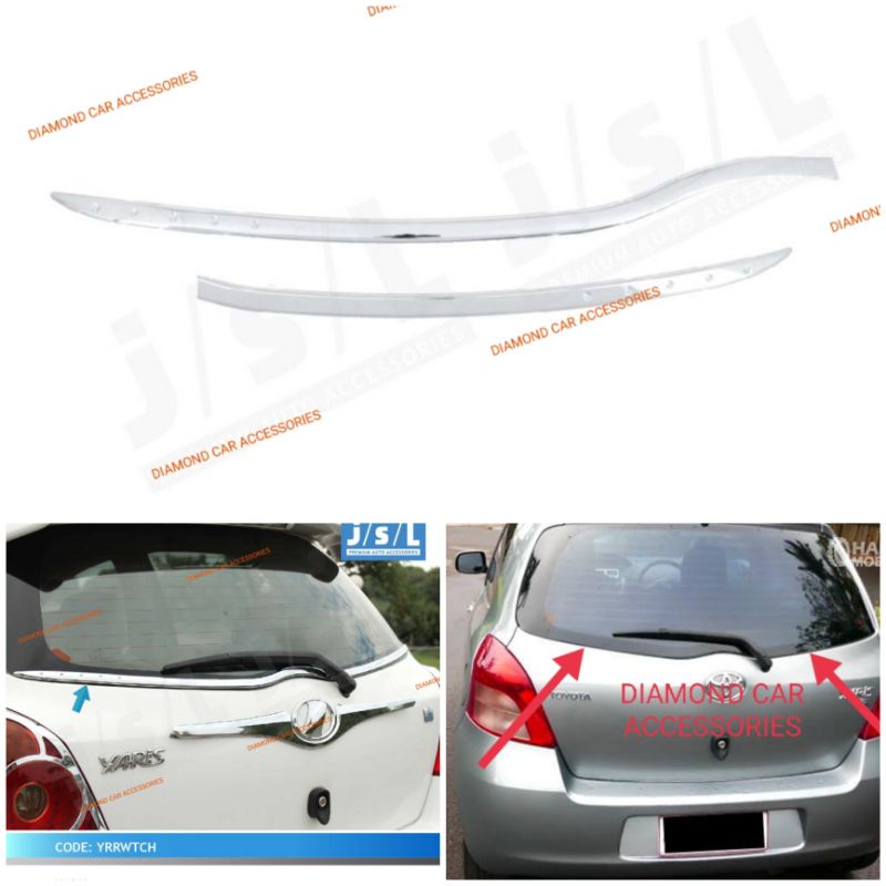VARIASI Lis Kaca Belakang Chrome Yaris Lama 2005-2013