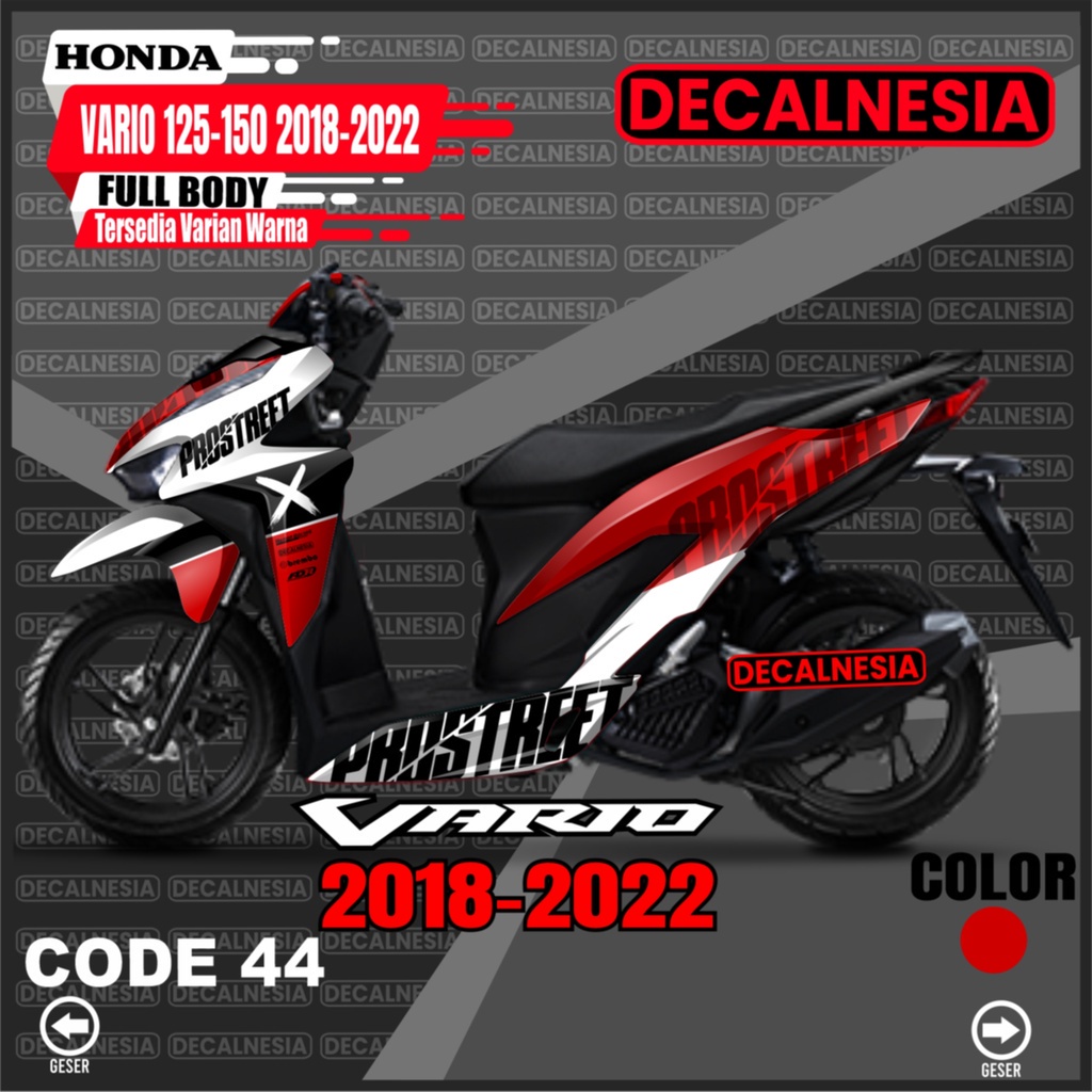 Sticker Decal Vario Full Body All New 150 125 Tahun 2018 2019 Stiker Motor Honda 2020 Dekal 2021 202