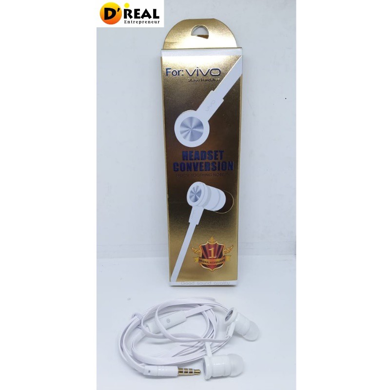 Vivo Headset Extra Bass Karet Wired Earphone