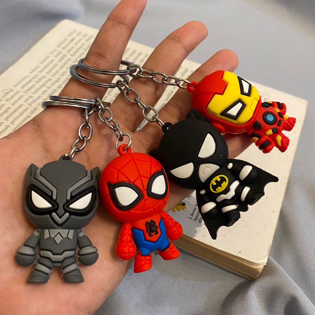 GANTUNGAN KUNCI SUPERHERO AVENGER MODEL TERBARU ADA 4 KARAKTER LENGKAP KEYCHAIN HERO BENTUK TERBARU UNIK LUCU BISA GROSIR DAN COD BEST PREMIUM QUALITY