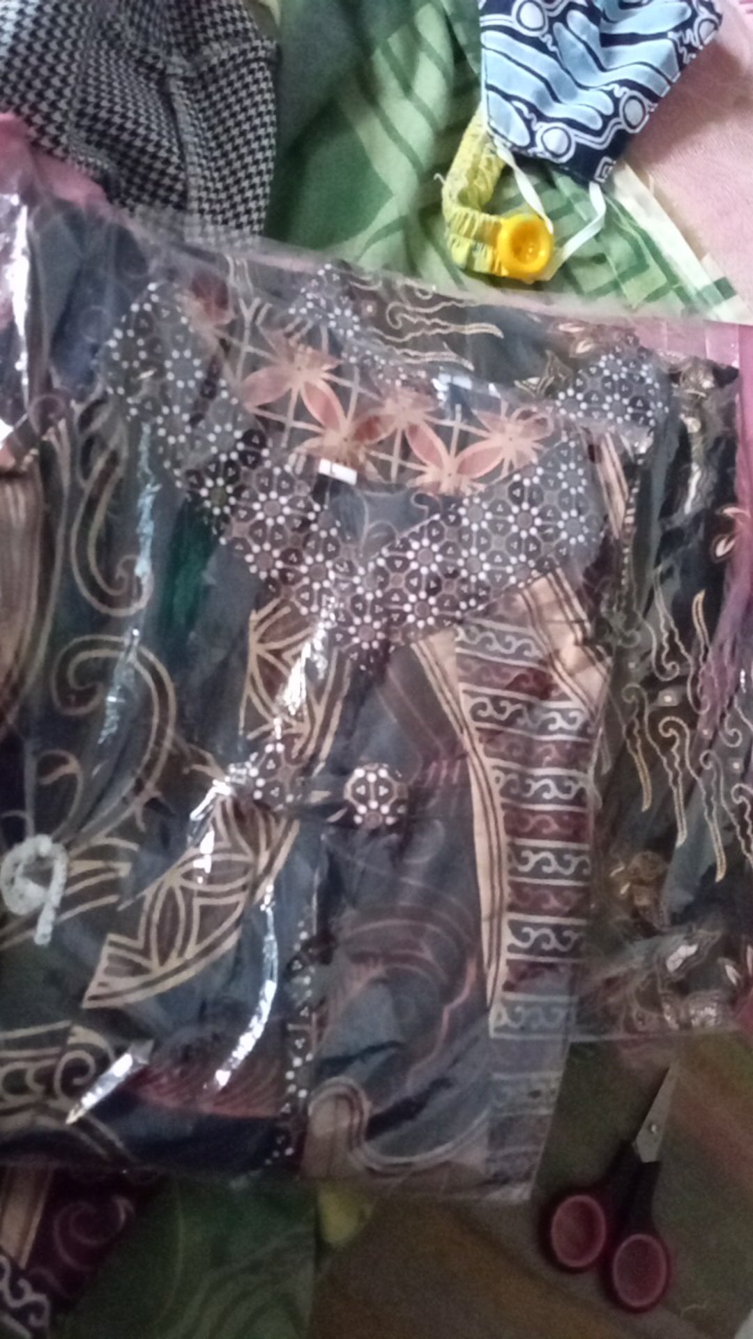 Tey-17 Batik Wanita Asj Sa Hrb026 Kenongo Kemeja Tosca Pendek