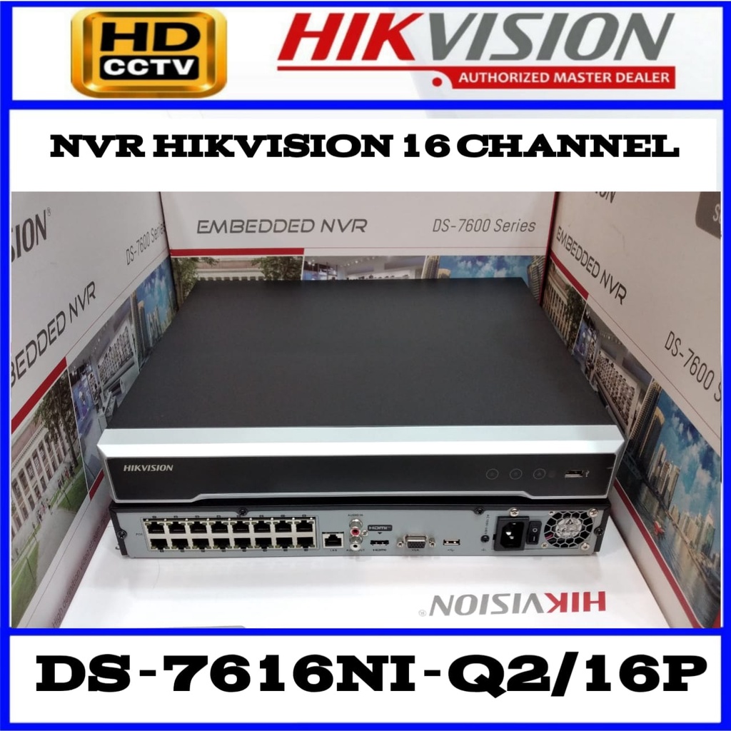 NVR 16 CHANNEL HIK DS-7616NI-Q2/16P Suport POE