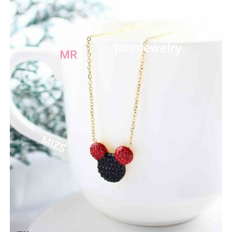 Kalung Mickey Nori Titanium Anak &amp; dewasa Anti Karat &amp; Alergi MM