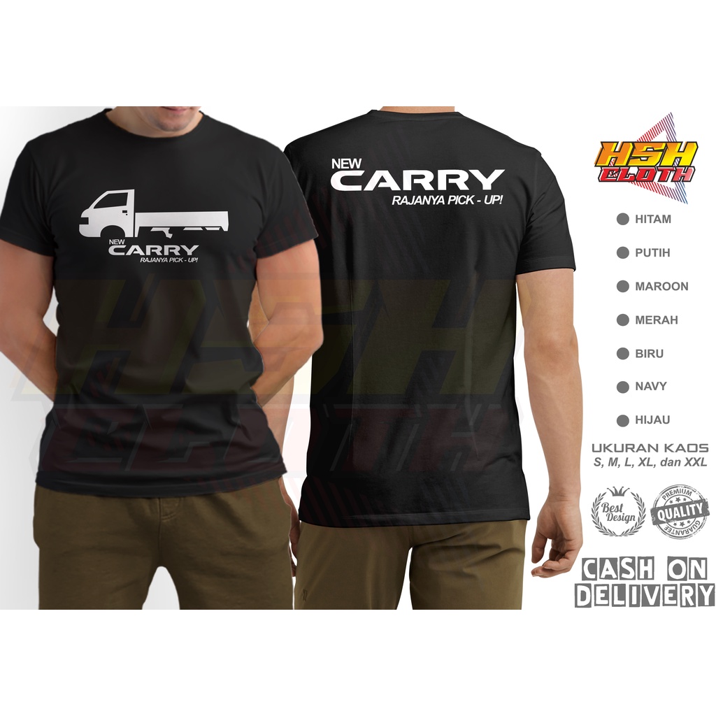 Baju Kaos Distro Mobil Pickup Suzuki New Carry Pickup Siluet Racing Otomotif Bisa Custom - HSHCloth