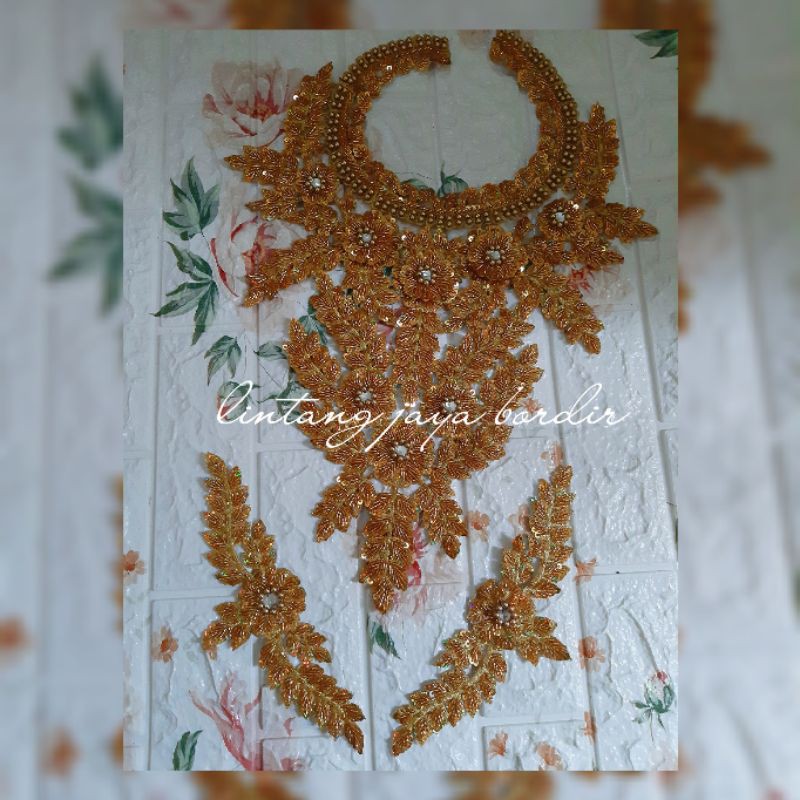 renda bordir coker tangan aplikasi