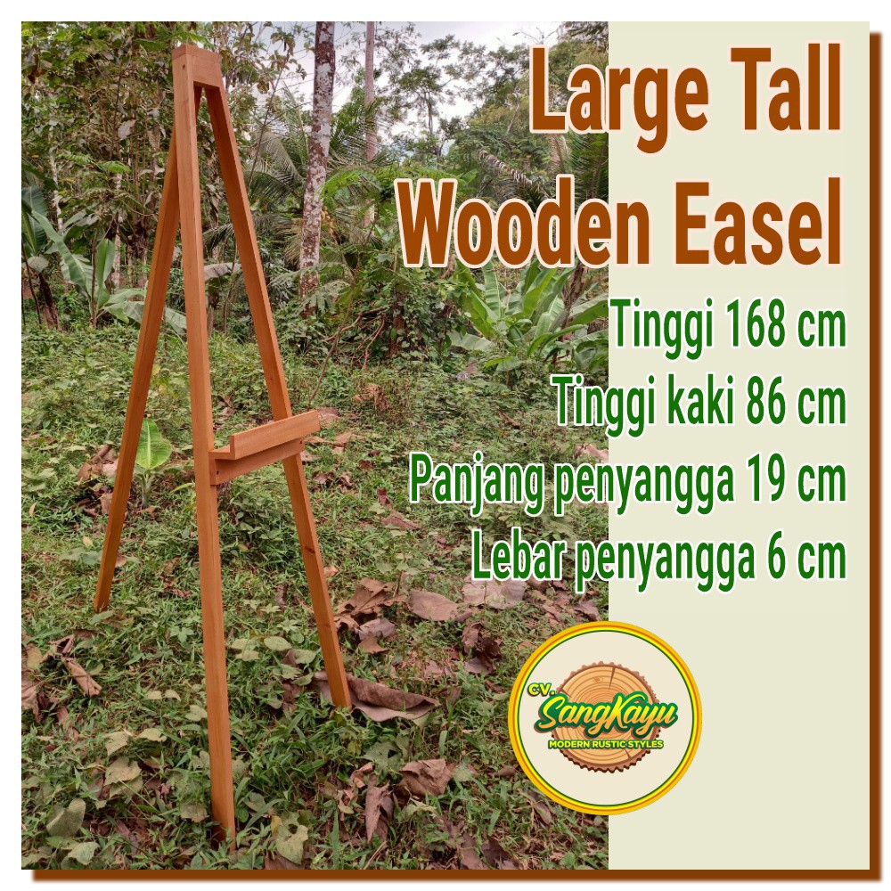 

Wooden Easel 168 cm stand Frame kayu tripod canvas stand lukisan kayu