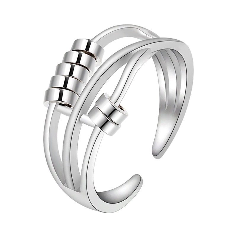 Cincin Fidget Spiral Bahan Metal Untuk Pria / Wanita