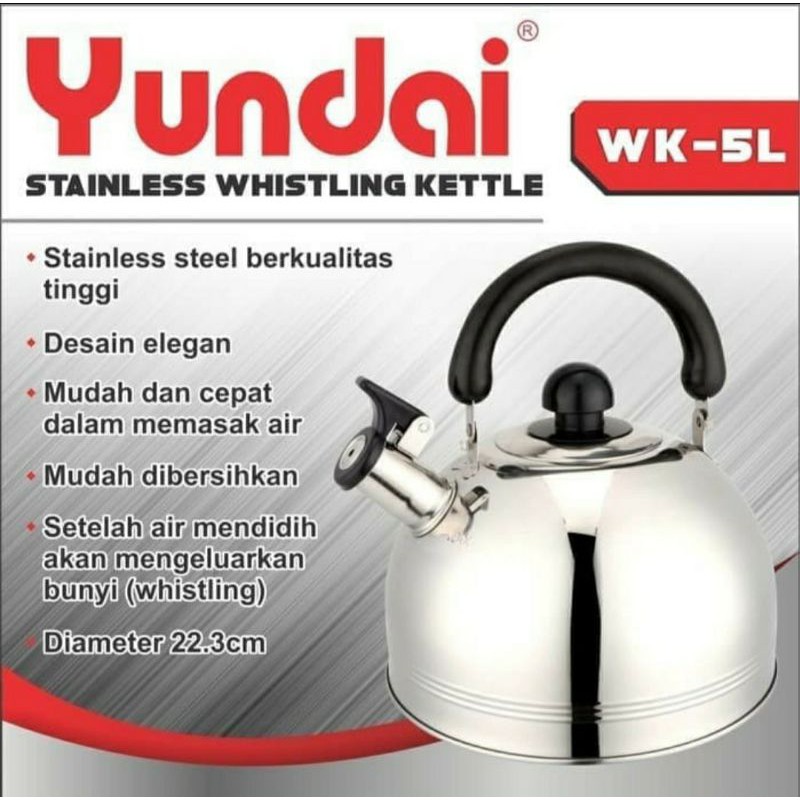 Teko Siul Yundai 5 Liter Stainless Steel