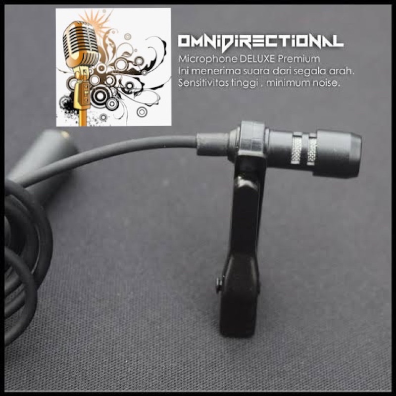 Mic Clip on 2in1 vibox original  RH11 plus splitter komplit Dapat sarung premium ada lobang aux buat handsfree