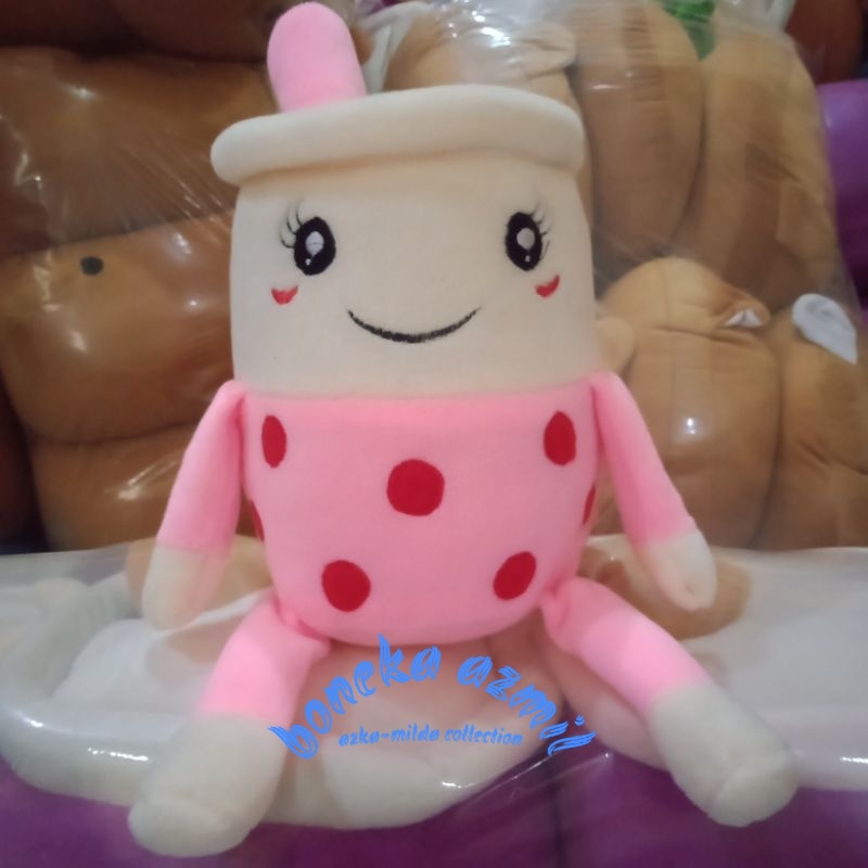 Boneka Boba bubble milk tea variasi size m