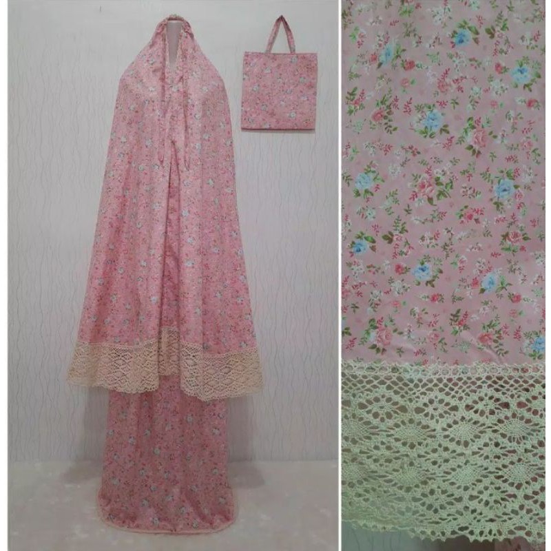 Mukena Katun Jepang renda