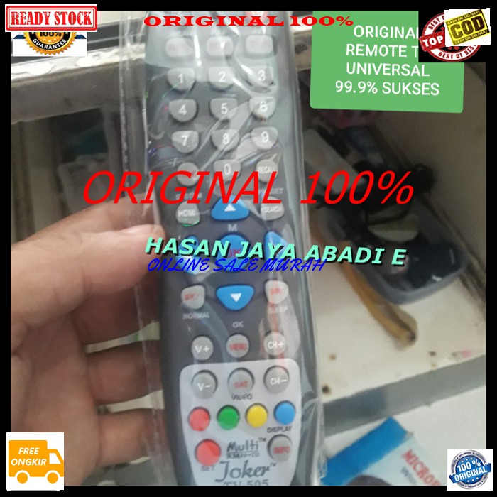 G288 joker ori 100% remote tv remot televisi elektronik control kontrol led lcd tabung universal multi receiver digital parabola original  99 PERSEN BERHASIL  Bisa SEGALA MEREK TV LED DAN TABUNG  Bisa buat remote receiver digital parabola jg  kertas petun