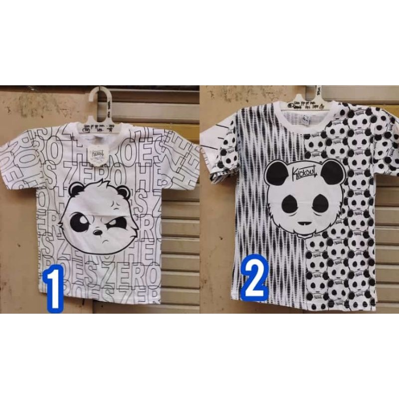 KAOS BAJU ANAK PANDA LUCU UMUR 9-13 THN